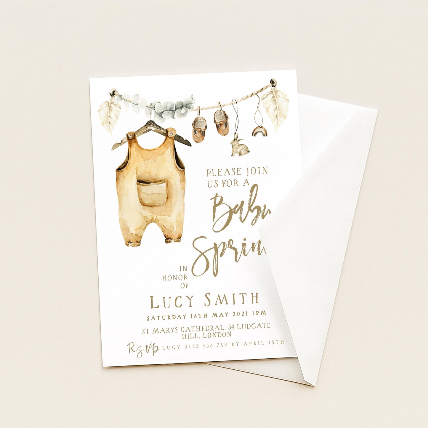Baby Sprinkle Invitation Boho Neutral, Baby Shower Sprinkle Invite, Gender Neutral Baby Shower, Editable Template BH89