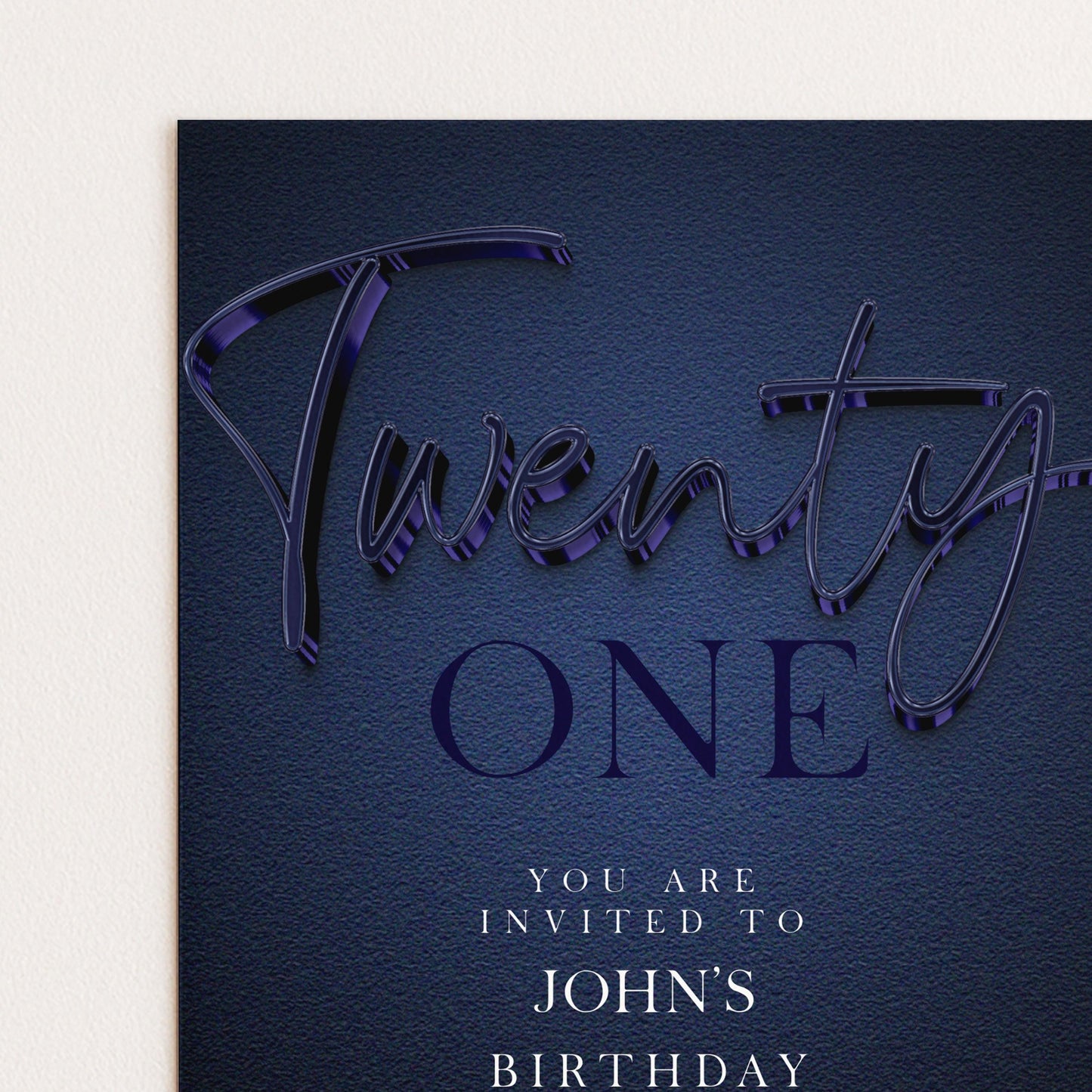 21st Birthday Invitation Editable 21st invite Navy invitation Simple Elegant For Him or Her Instant Download Printable NV20