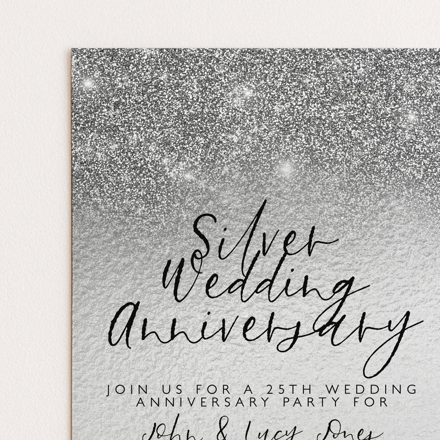 25th Anniversary Invitation 25th Wedding Anniversary Editable Invitation Template Silver Wedding Party Instant Download Printable