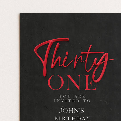 The image is a birthday invitation for John's 30th birthday.