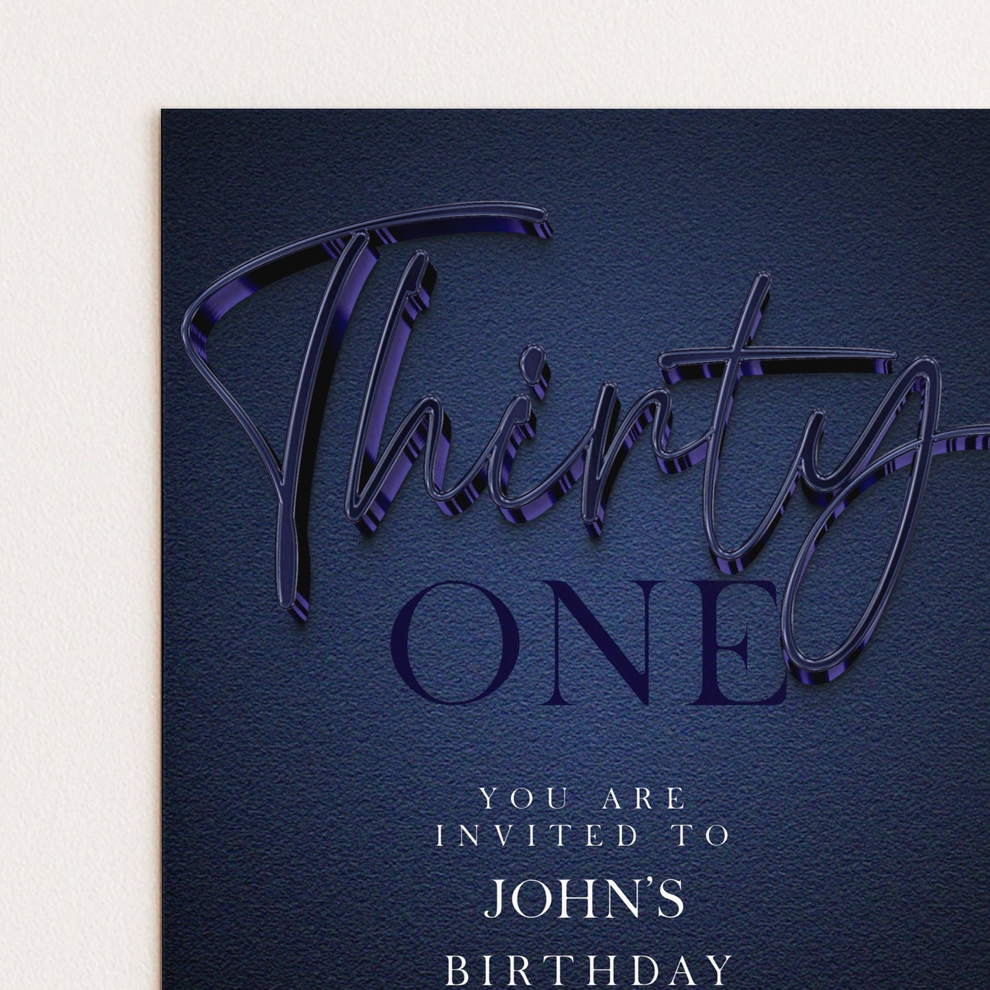 31st Birthday Invitation Editable 31st invite Navy invitation Simple Elegant For Him or Her Instant Download Printable NV20