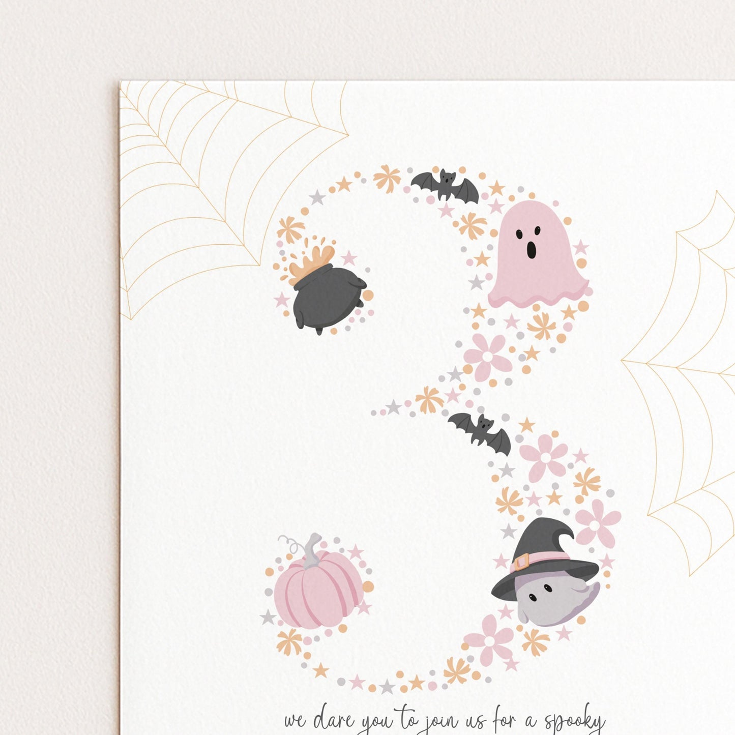 3rd Birthday Downloadable Halloween Three Year Old Birthday Party – Editable Spooky Party Invitation – Instant Download for Kids Printable