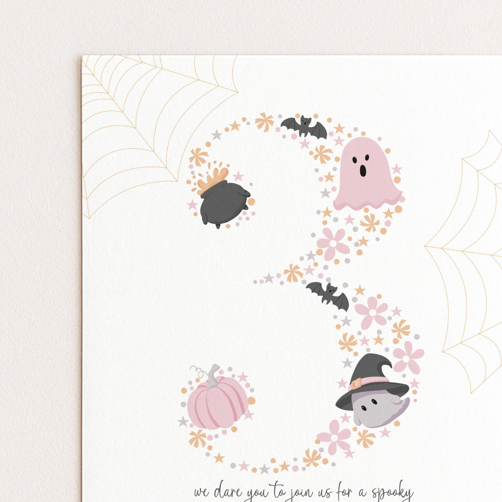 3rd Birthday Downloadable Halloween Three Year Old Birthday Party – Editable Spooky Party Invitation – Instant Download for Kids Printable