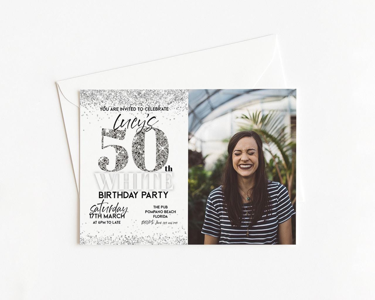 All White Party Invitation Template Add Your Photo Printable Template Bling Bling All White Birthday Editable Any Age Digital Download