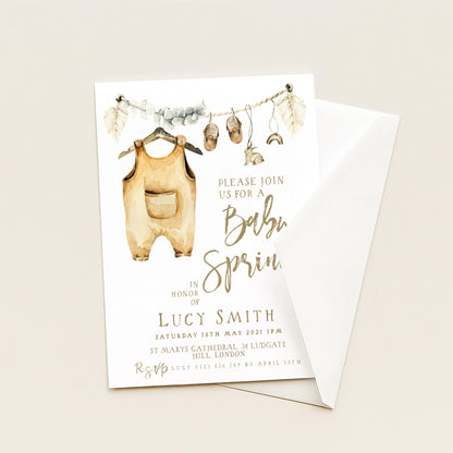 Baby Sprinkle Invitation Boho Neutral, Baby Shower Sprinkle Invite, Gender Neutral Baby Shower, Editable Template BH89