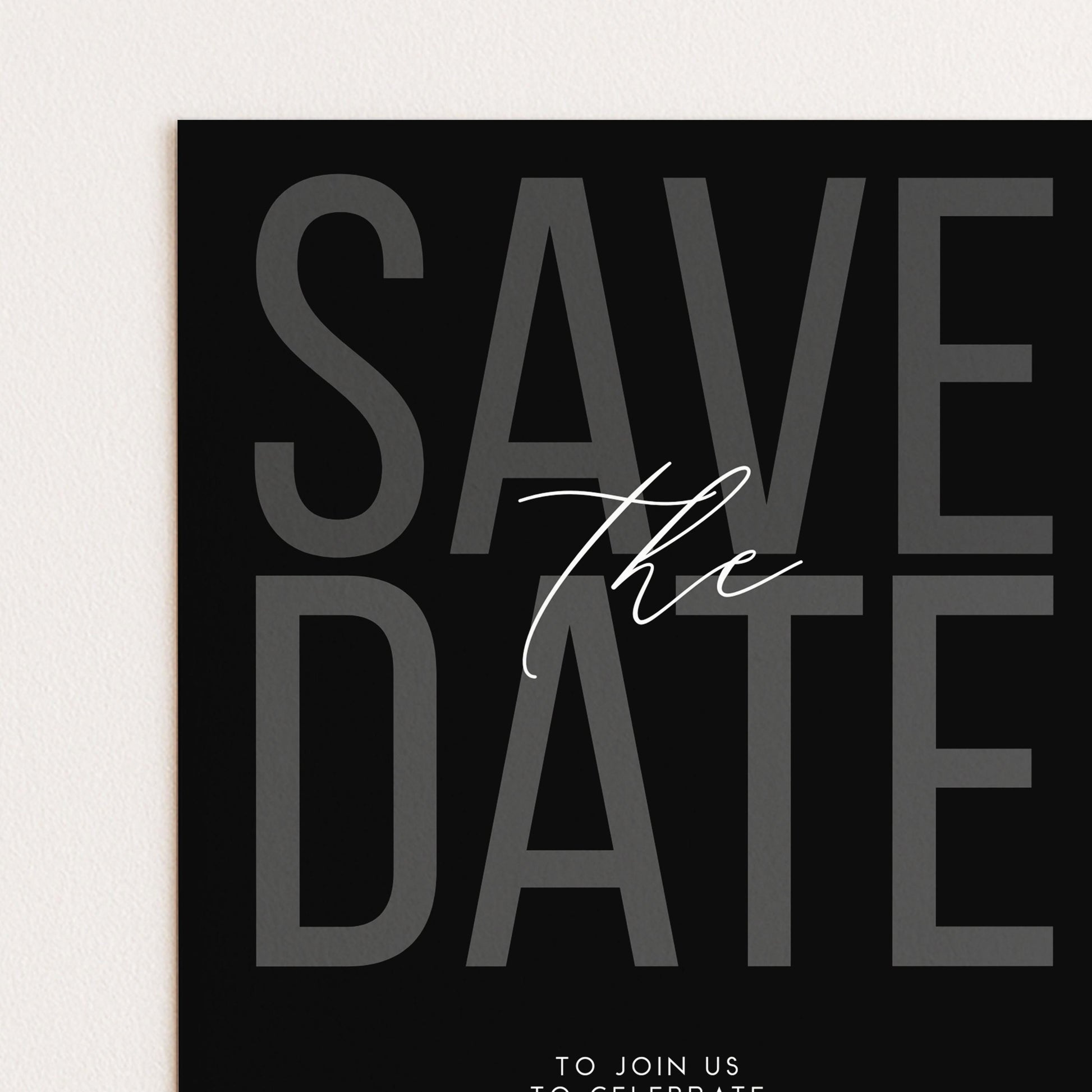 Editable Birthday Save the Date, Editable Black Mens Adult Invitation Template, Save the Date Printable Template