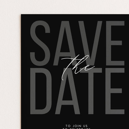 Editable Birthday Save the Date, Editable Black Mens Adult Invitation Template, Save the Date Printable Template