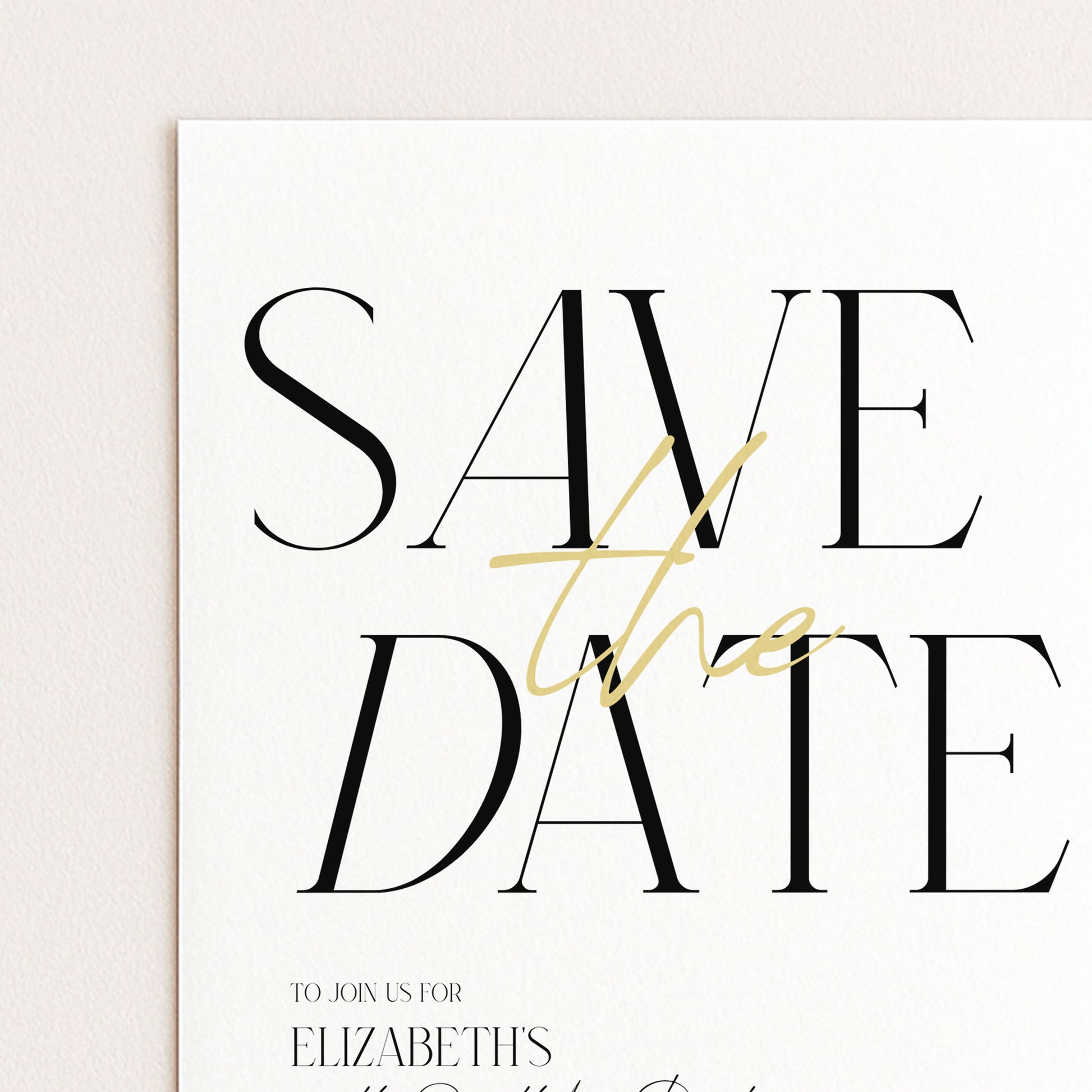 Editable Birthday Save the Date Invitation, Minimalist Party Invite, Editable Template Printable Digital Download