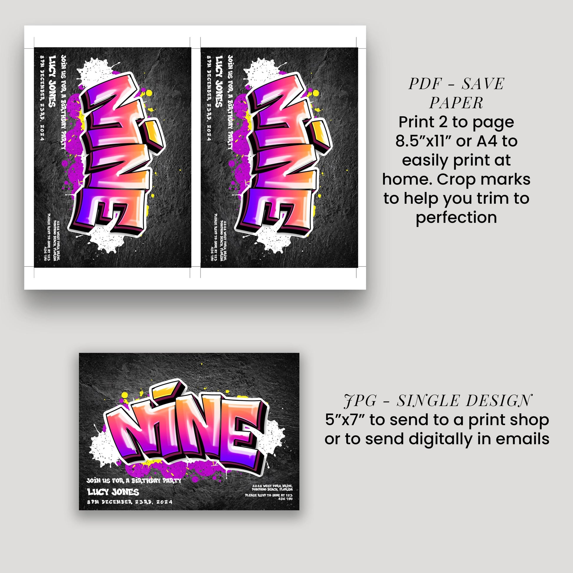 a set of three flyers for a printing company