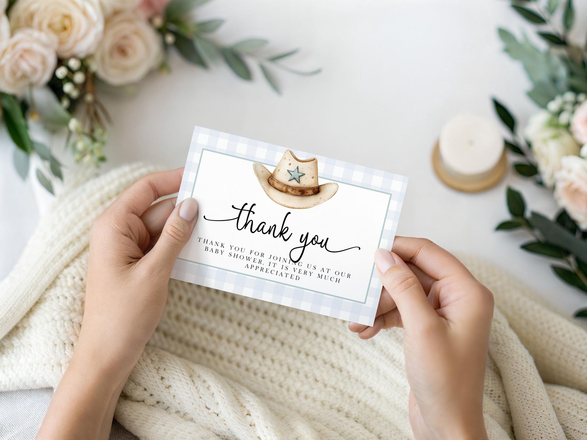 Little Cowboy Baby Shower Invitation Bundle, Editable Corjl Template, Books for Baby, Diaper Raffle, Thank You Card, Western Baby Theme CB20