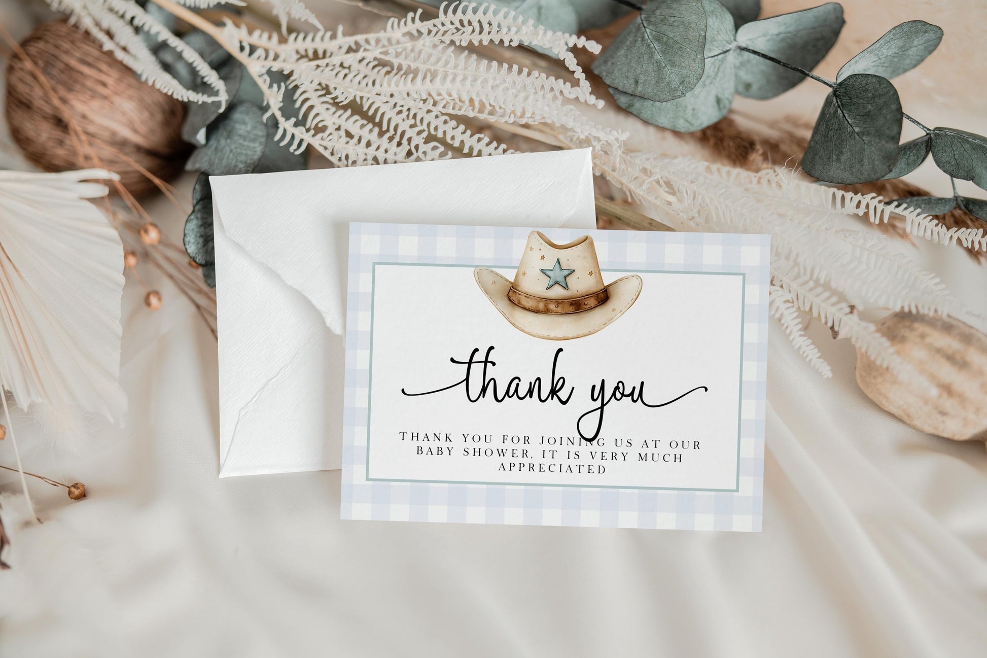 Little Cowboy Baby Shower Invitation Bundle, Editable Corjl Template, Books for Baby, Diaper Raffle, Thank You Card, Western Baby Theme CB20