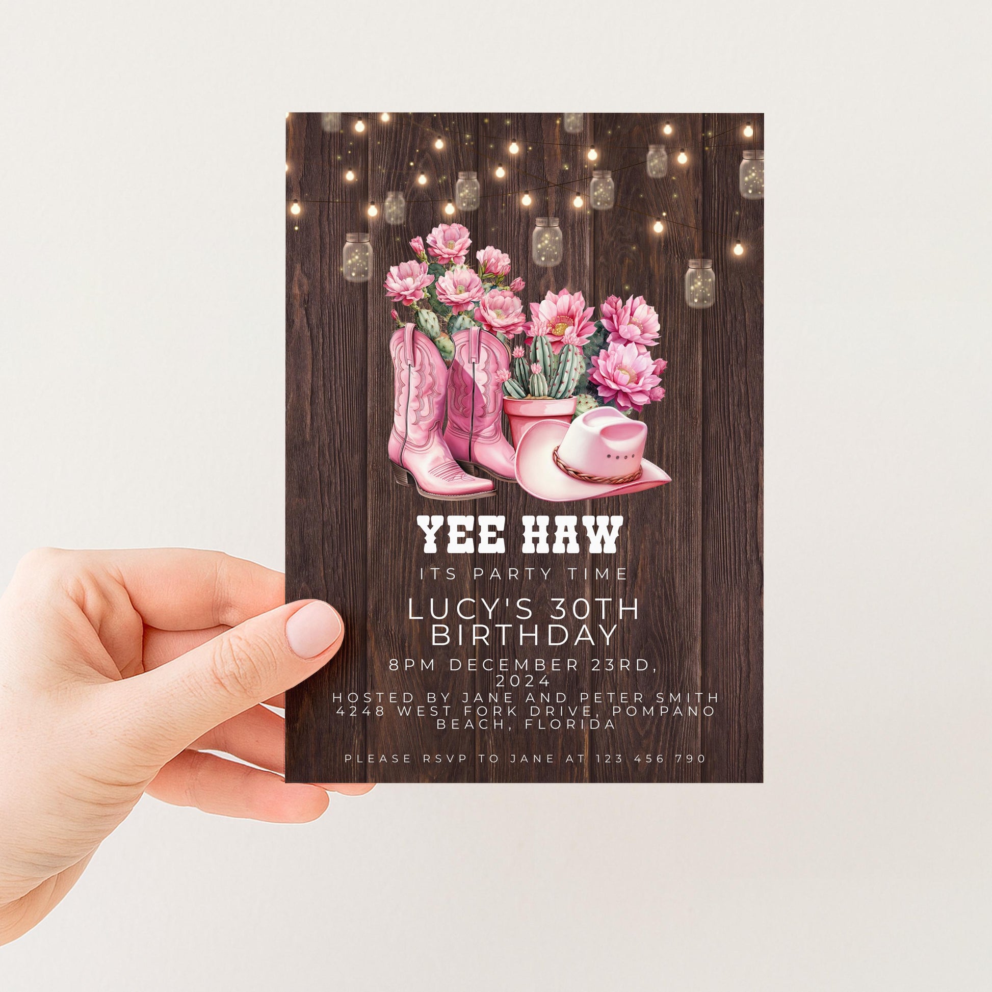 The image is a birthday invitation for a 30th birthday party.