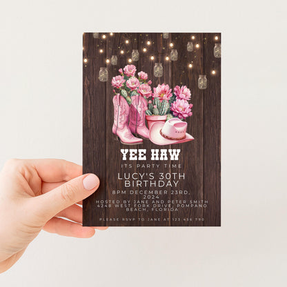 The image is a birthday invitation for a 30th birthday party.