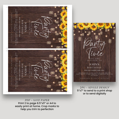 a sunflower and barn wood wedding suite
