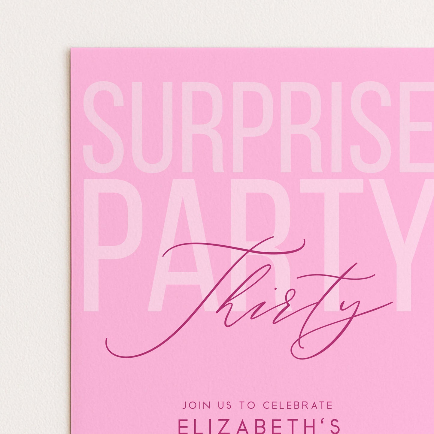Surprise 30th Birthday Invitation, Editable Pink Surprise Party Invite, Women's Adult Invitation Template, 30th BirthdayPrintable Template