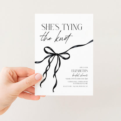 Tying the Knot Party Invitation, Bridal Shower Editable Template, Printable Hen Do Bachelorette Party