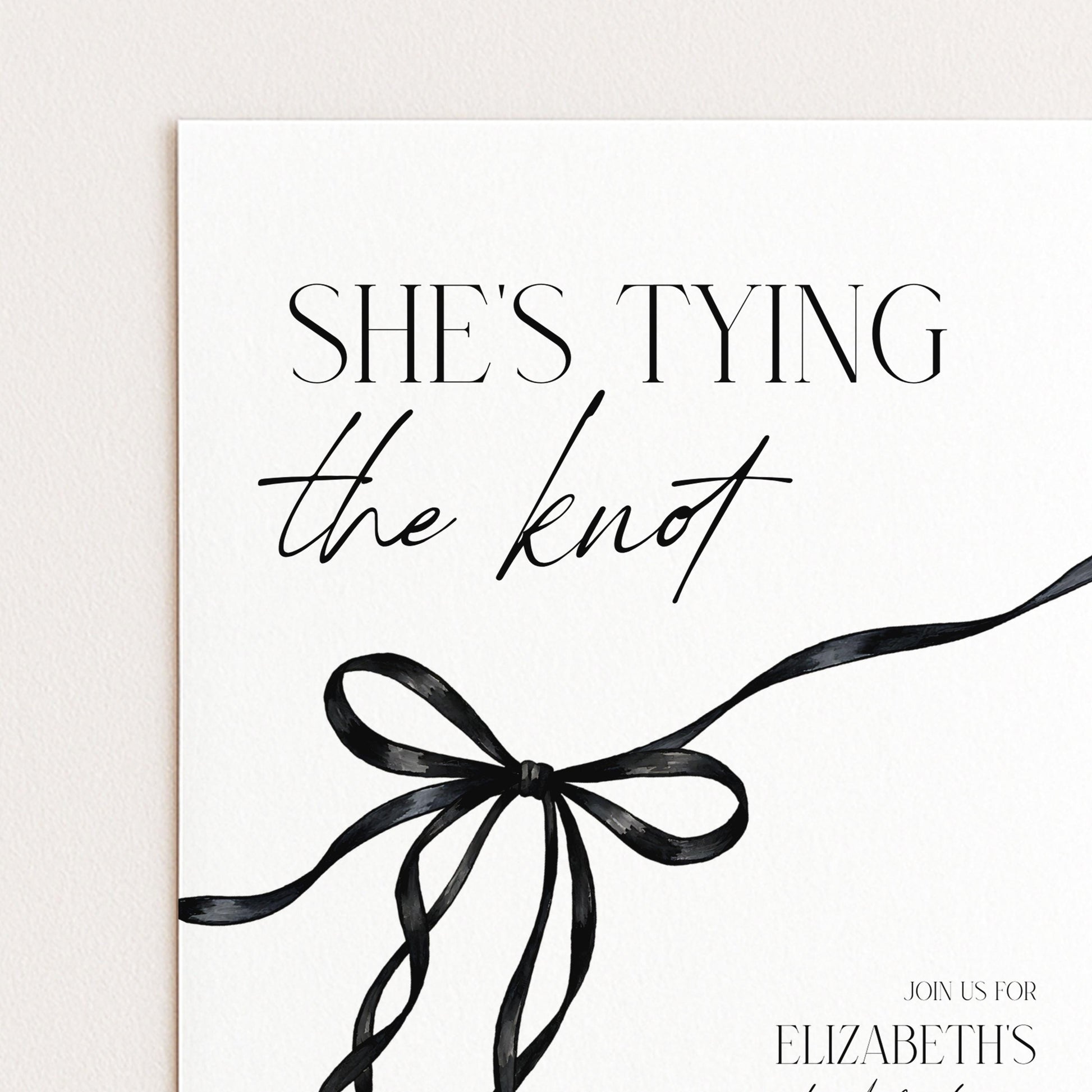 Tying the Knot Party Invitation, Bridal Shower Editable Template, Printable Hen Do Bachelorette Party