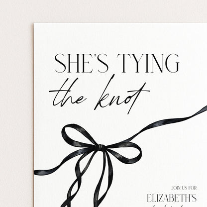 Tying the Knot Party Invitation, Bridal Shower Editable Template, Printable Hen Do Bachelorette Party