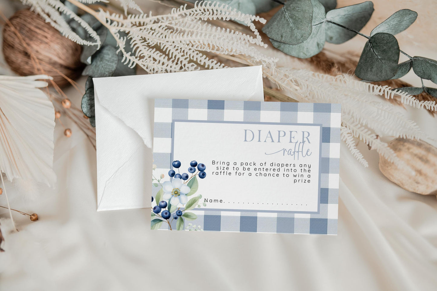 Blueberry Baby Shower Bundle, Editable Invitation, Books for Baby, Diaper Raffle & Thank You Card, Corjl Templates, Berry Sweet Theme BL21