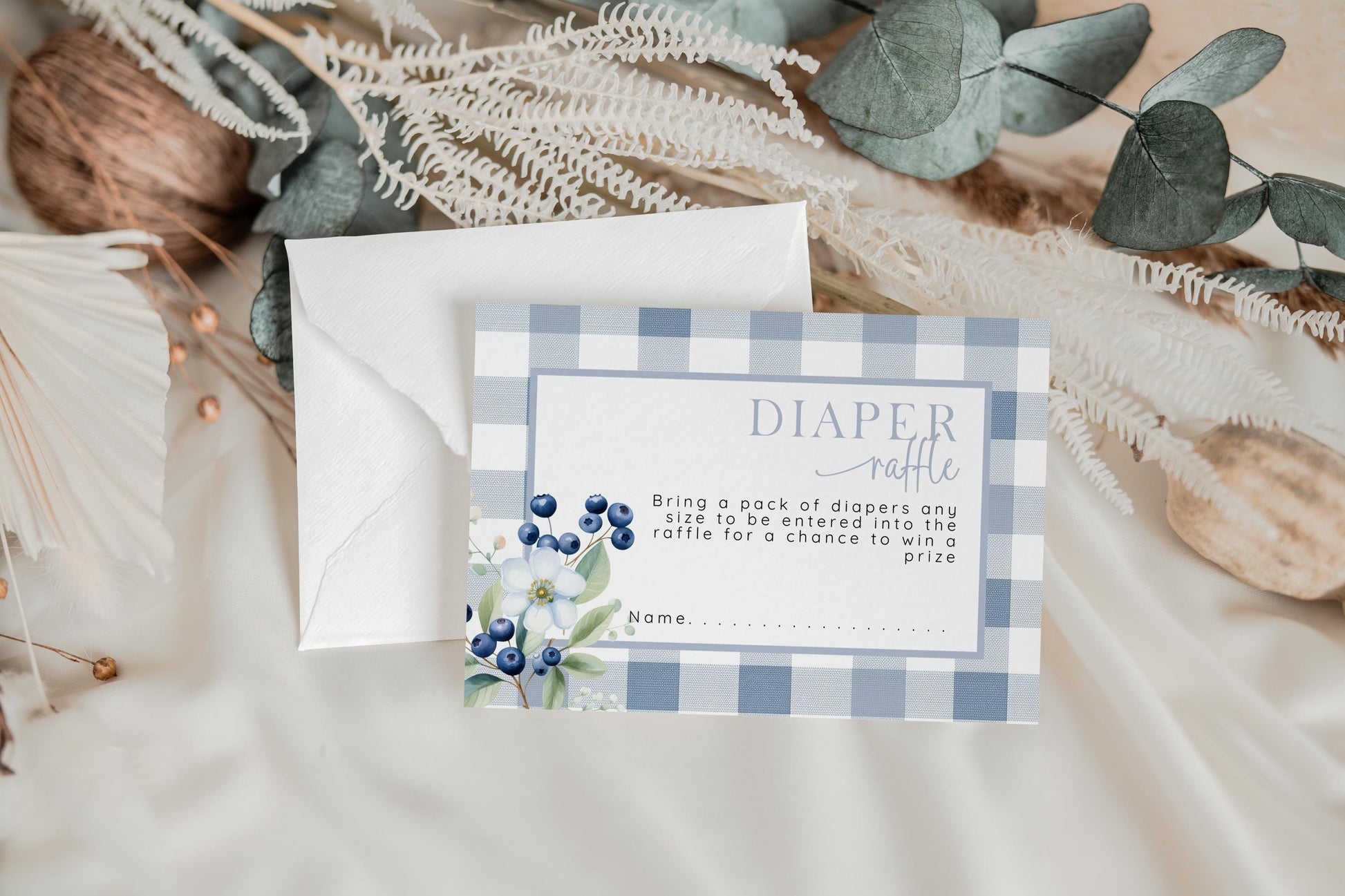 Blueberry Baby Shower Bundle, Editable Invitation, Books for Baby, Diaper Raffle & Thank You Card, Corjl Templates, Berry Sweet Theme BL21