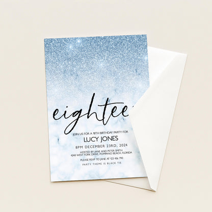 The image is a birthday party invitation for a 16th birthday party for Lucy Jones.