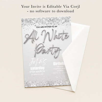 The image is a birthday party invitation for John's birthday party.