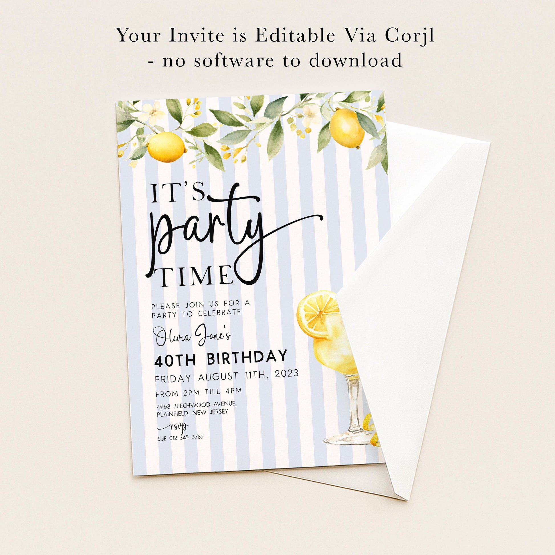 a party time birthday party with lemons and lemonade