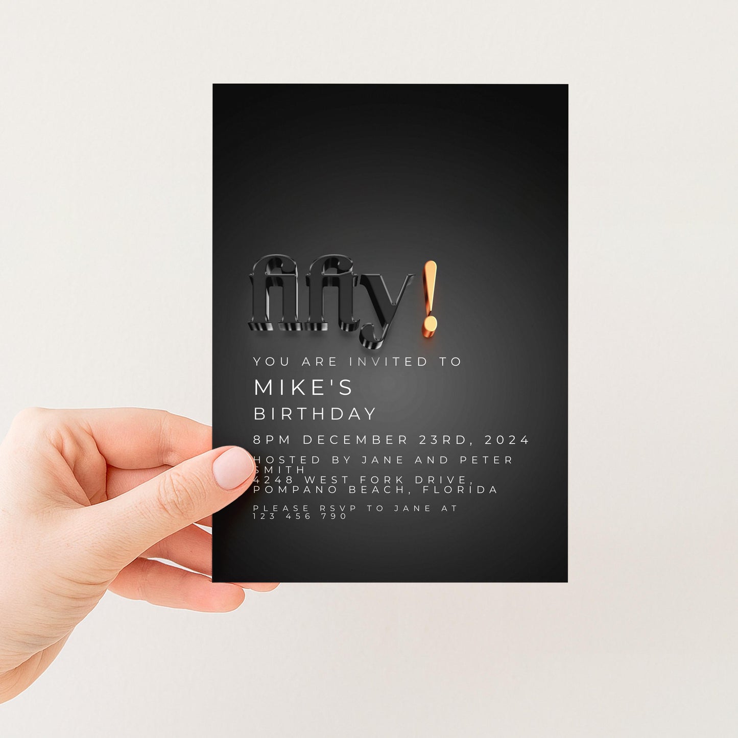 The image is a birthday invitation card for Mike's birthday party.