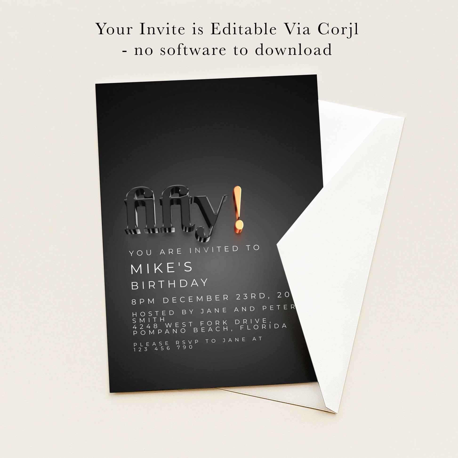 The image is a birthday invitation for Mike's birthday party.