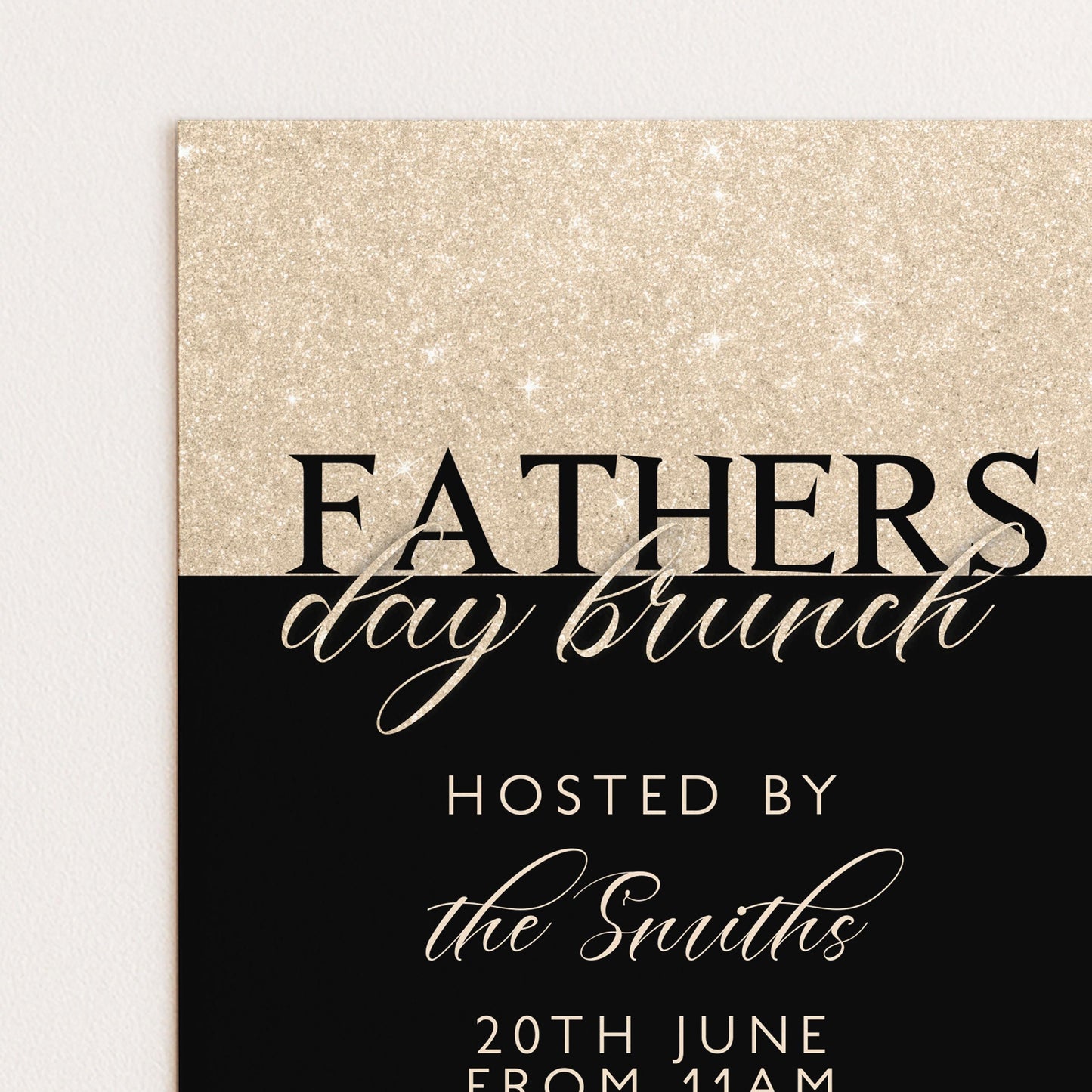 The image is a poster for a Father's Day brunch event.