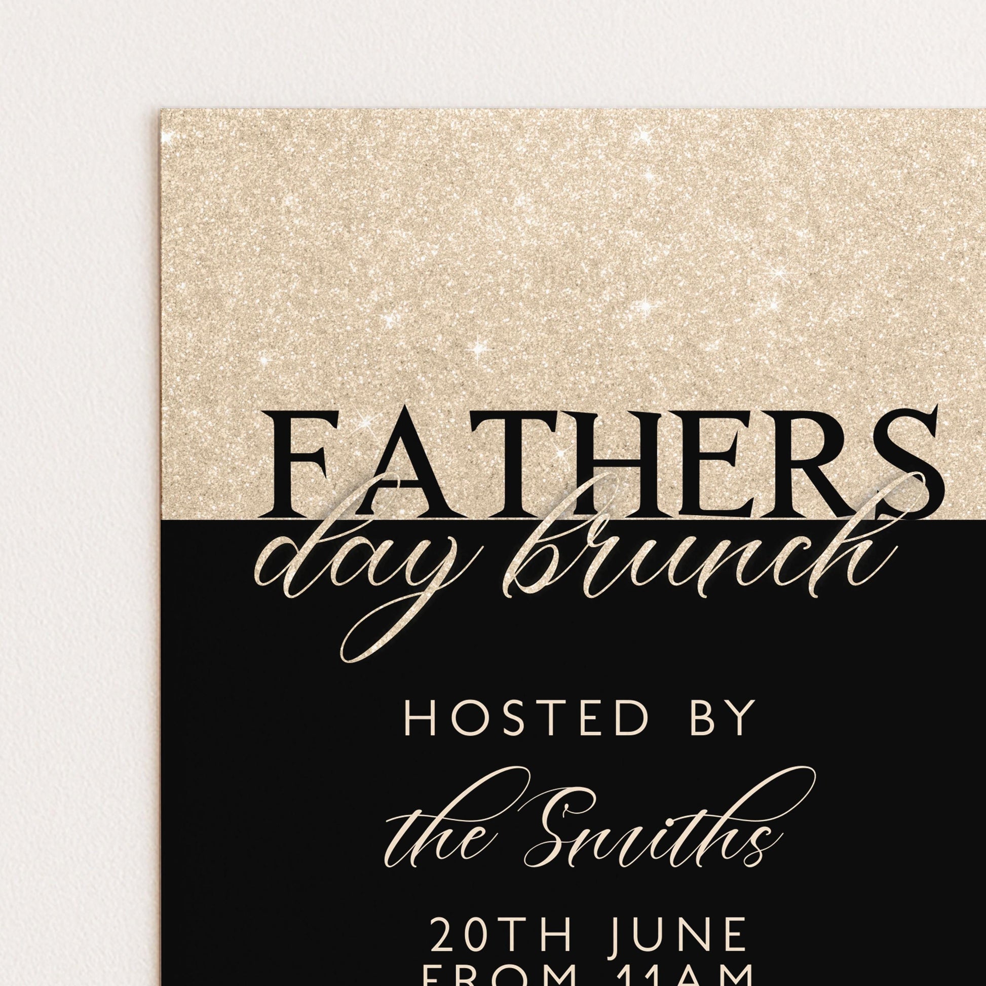 The image is a poster for a Father's Day brunch event.
