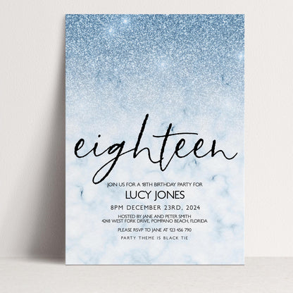 The image is a birthday party invitation for a 16th birthday party for Lucy Jones.