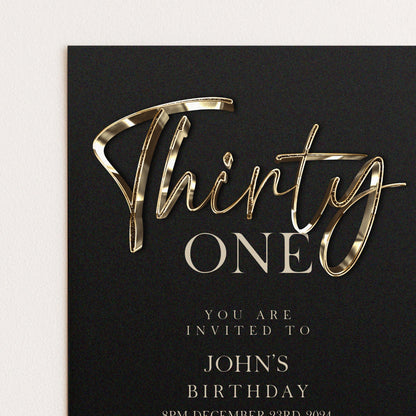 The image is a birthday invitation for John's 30th birthday.