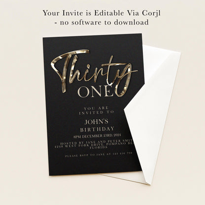 The image is a birthday invitation for John's birthday party.