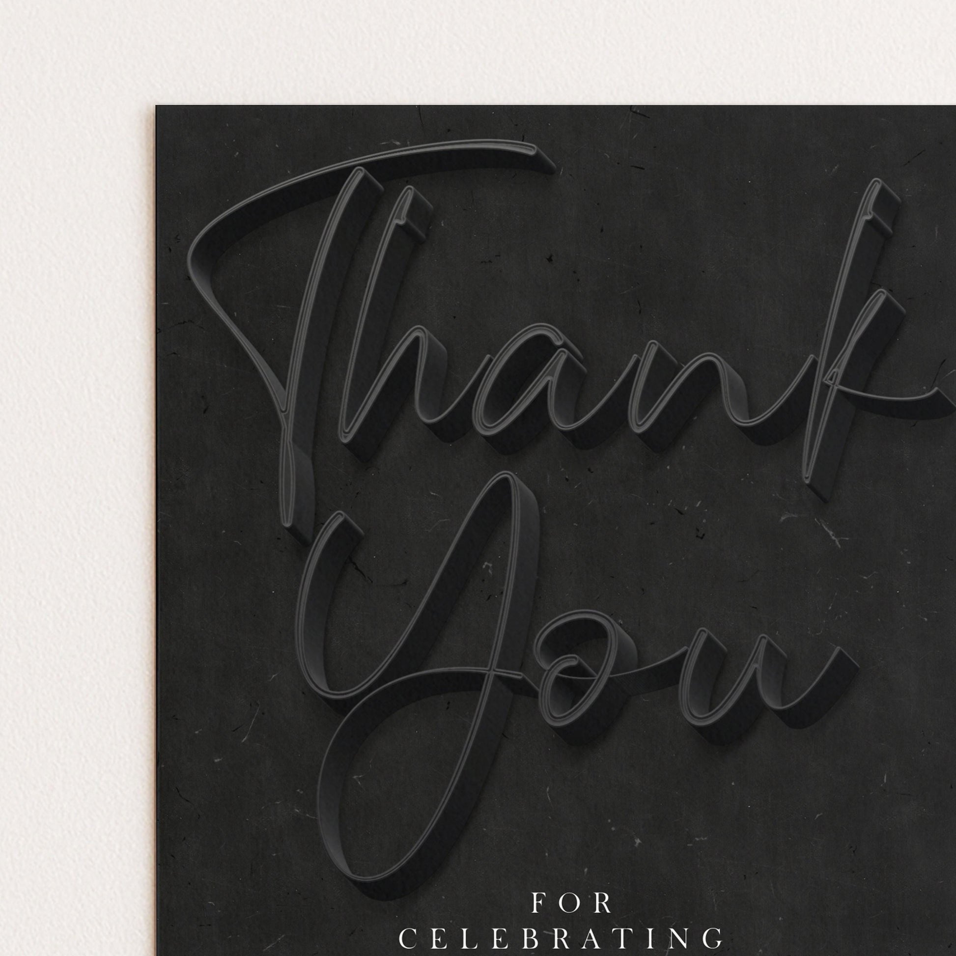 the text "Thank you" in a cursive font, which is the main focus of the image.