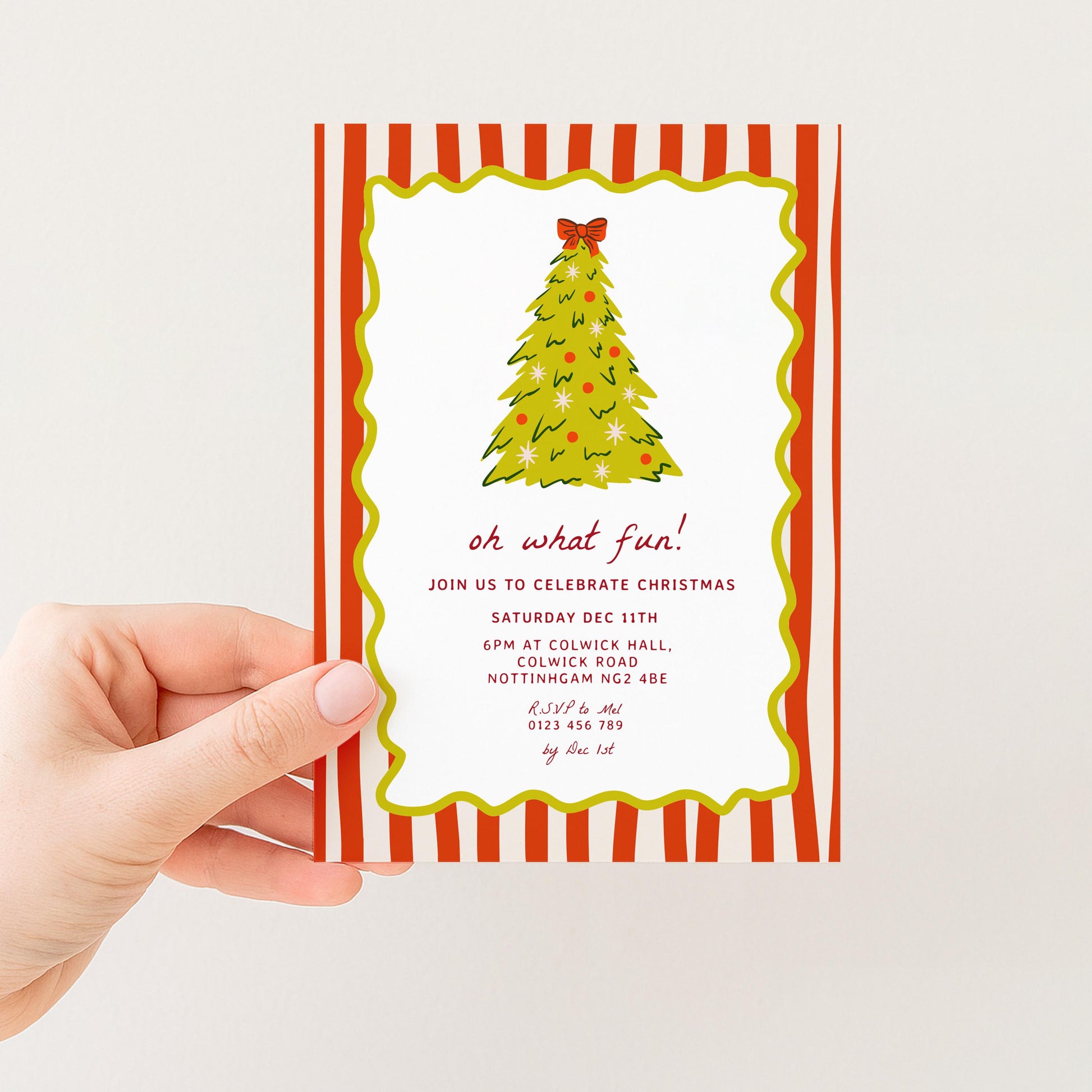 3rd Birthday Invitation Template, Printable Hand Drawn Coquette Pink and Red Editable Third Birthday Party Digital Download