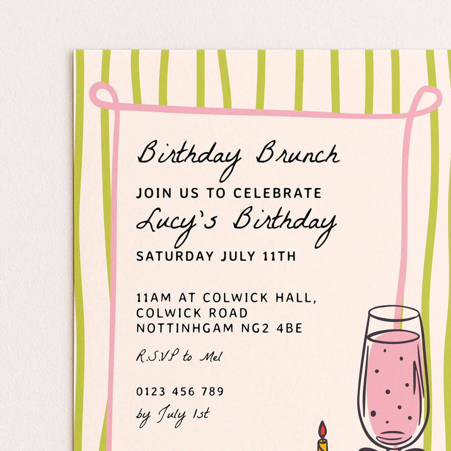 Birthday Brunch Invitation