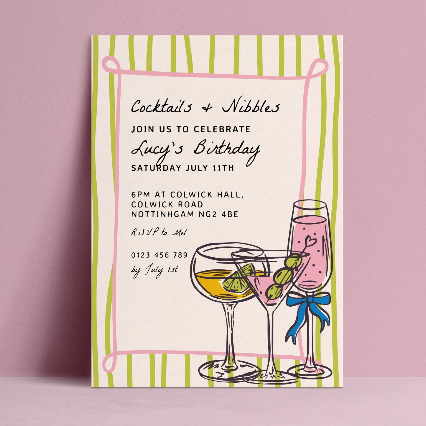 Cocktails and Nibbles Invitation