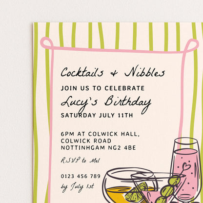 Cocktails and Nibbles invite you to celebrate Lucy's Birthday on Saturday, July 11th at 6PM at Colwick Hall, Colwick Road, Nottingham NG2 4BE. RSVP to Mel by July 1st.