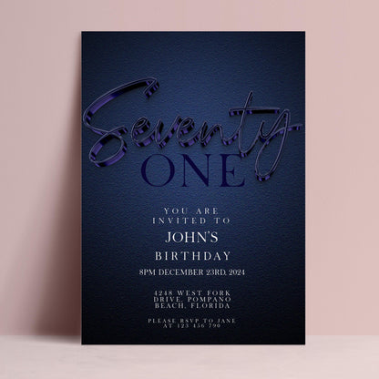 The image is a birthday invitation for John's twenty-third birthday.
