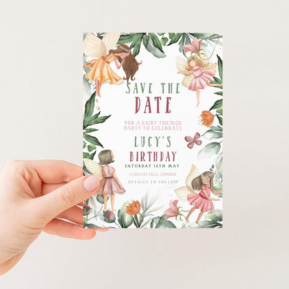 The image is a birthday invitation card for a girl named Lucy's birthday party.