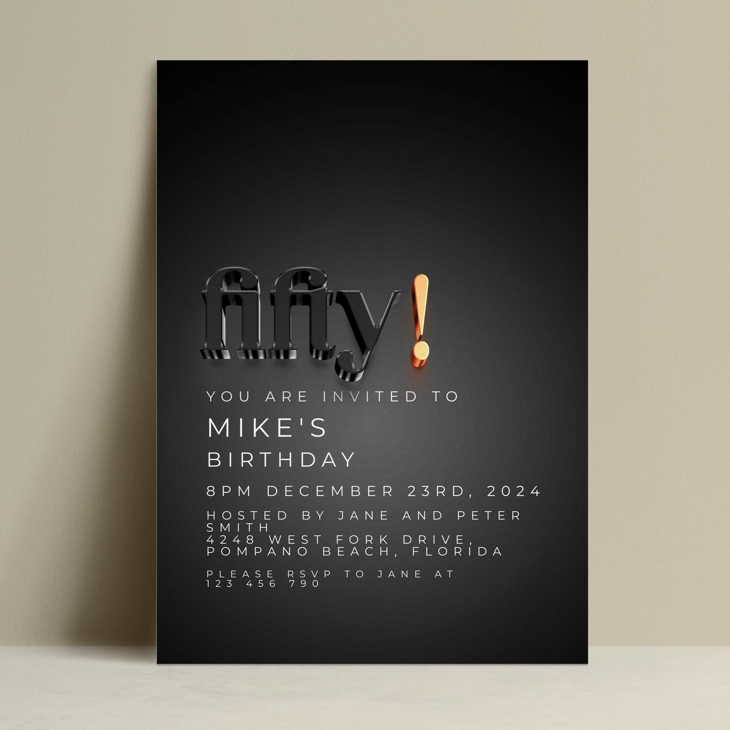 The image is a birthday invitation for Mike's birthday party.