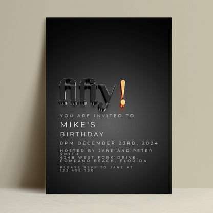 The image is a birthday invitation for Mike's birthday party.