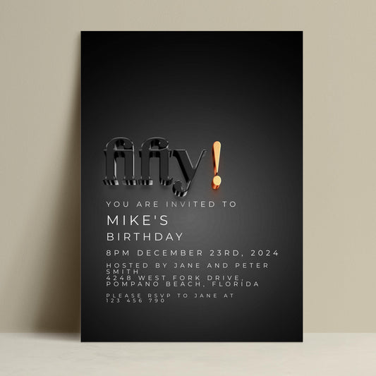The image is a birthday invitation for Mike's birthday party.