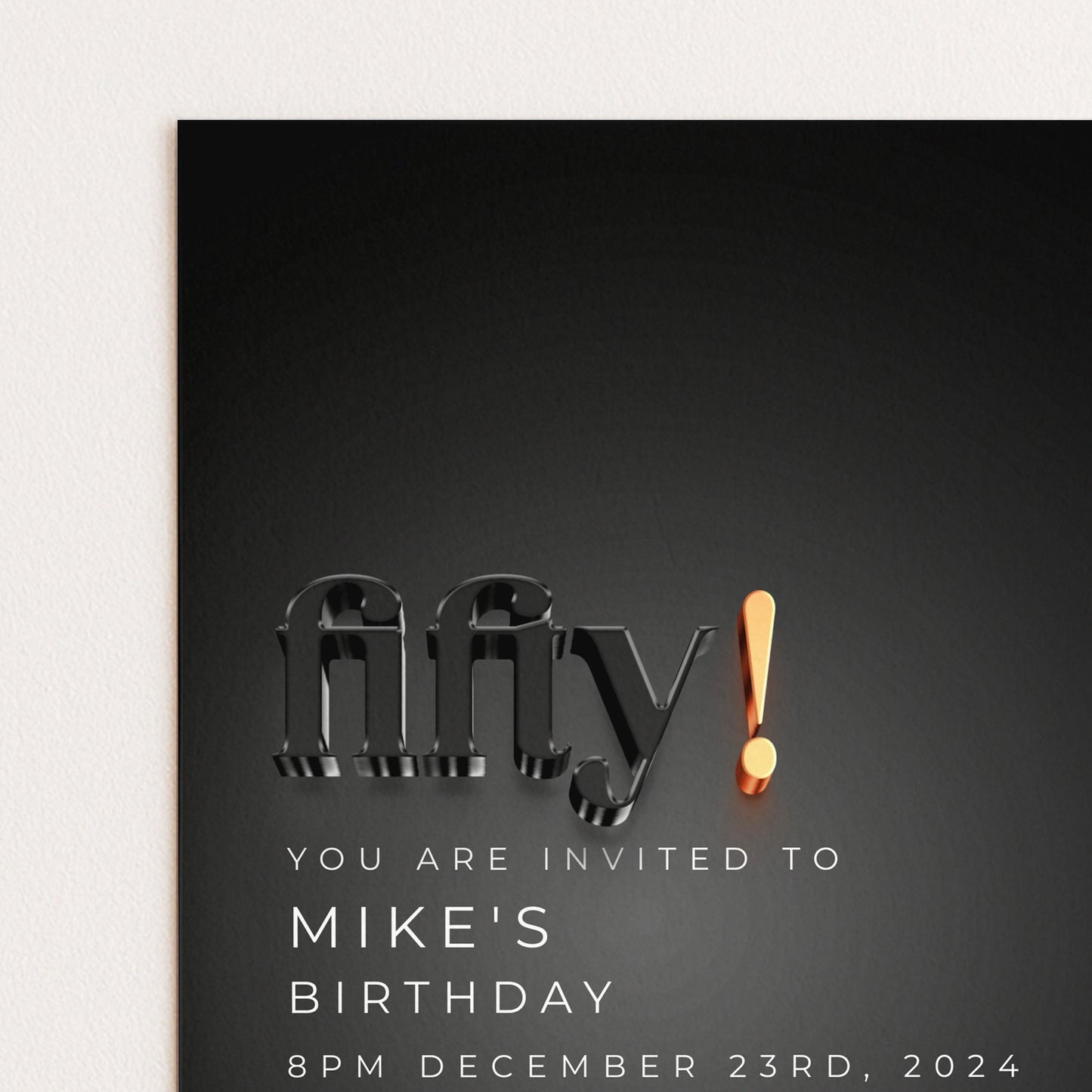 The image is a birthday invitation for Mike's birthday party.