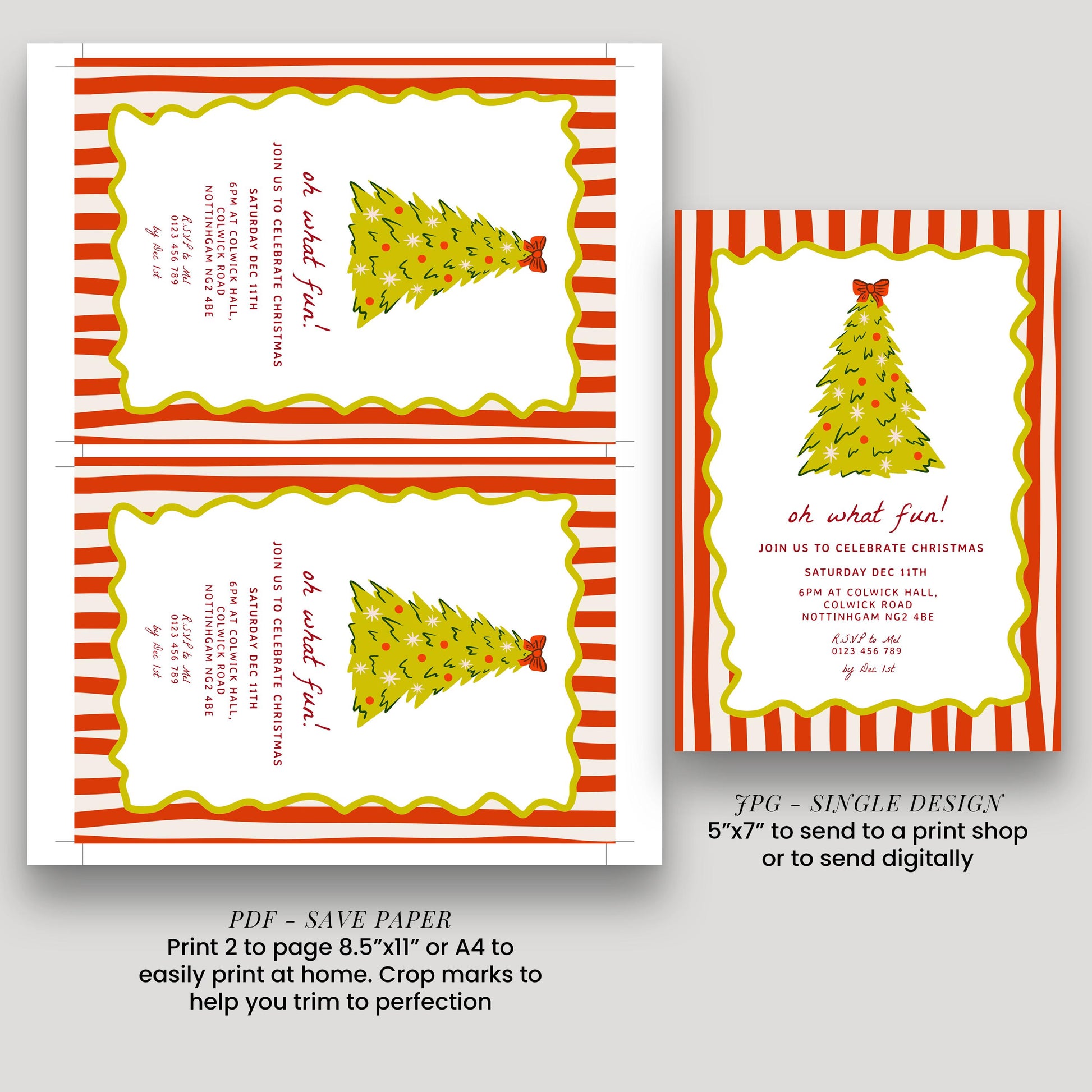 3rd Birthday Invitation Template, Printable Hand Drawn Coquette Pink and Red Editable Third Birthday Party Digital Download