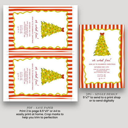 3rd Birthday Invitation Template, Printable Hand Drawn Coquette Pink and Red Editable Third Birthday Party Digital Download