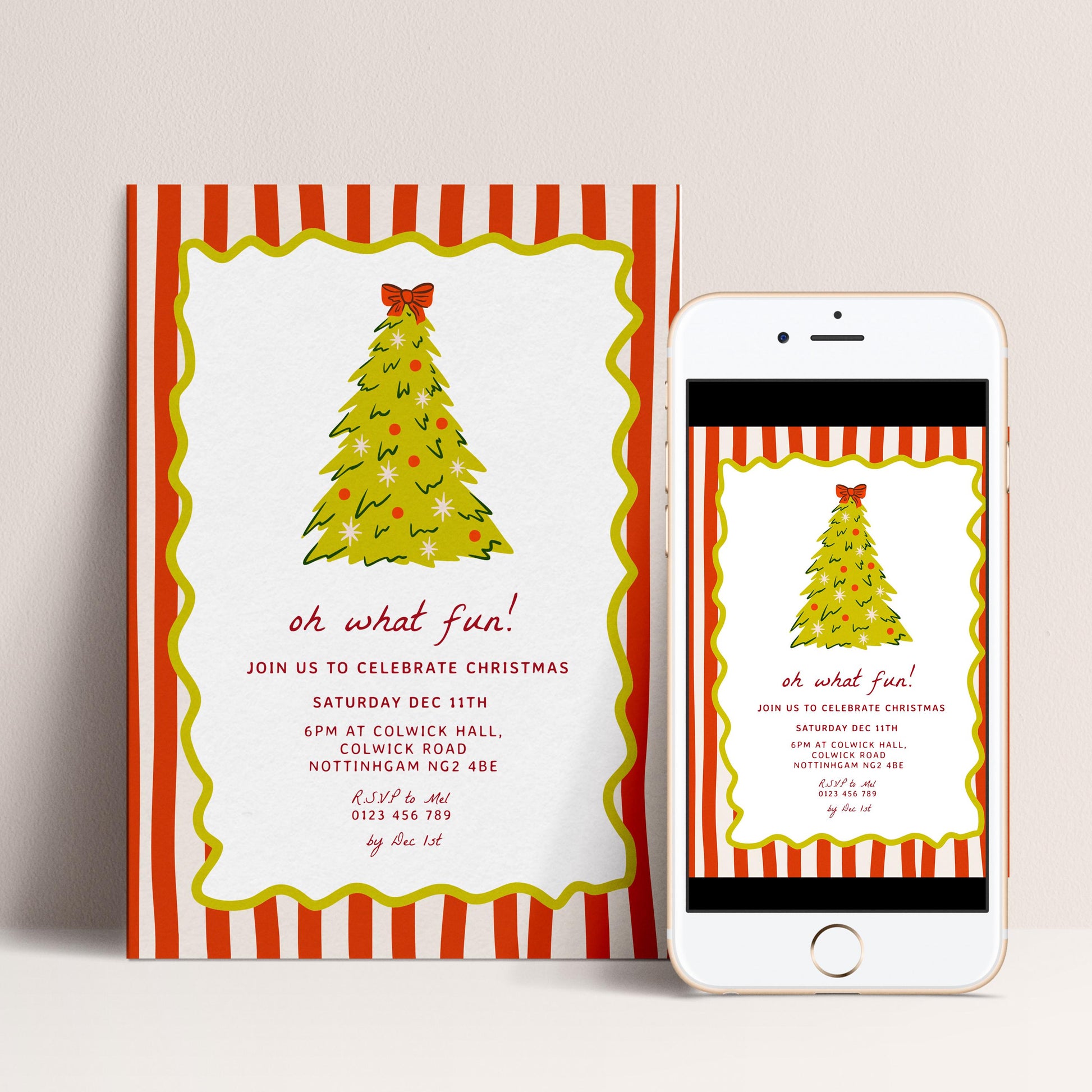3rd Birthday Invitation Template, Printable Hand Drawn Coquette Pink and Red Editable Third Birthday Party Digital Download