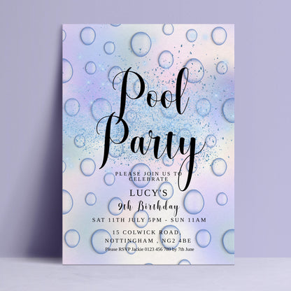 The image is a birthday party invitation for a child's 9th birthday celebration.