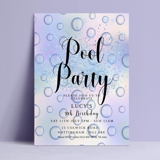 The image is a birthday party invitation for a child's 9th birthday celebration.
